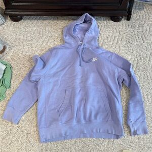 Nike Light Lavender Hoodie with White Swoosh Tag